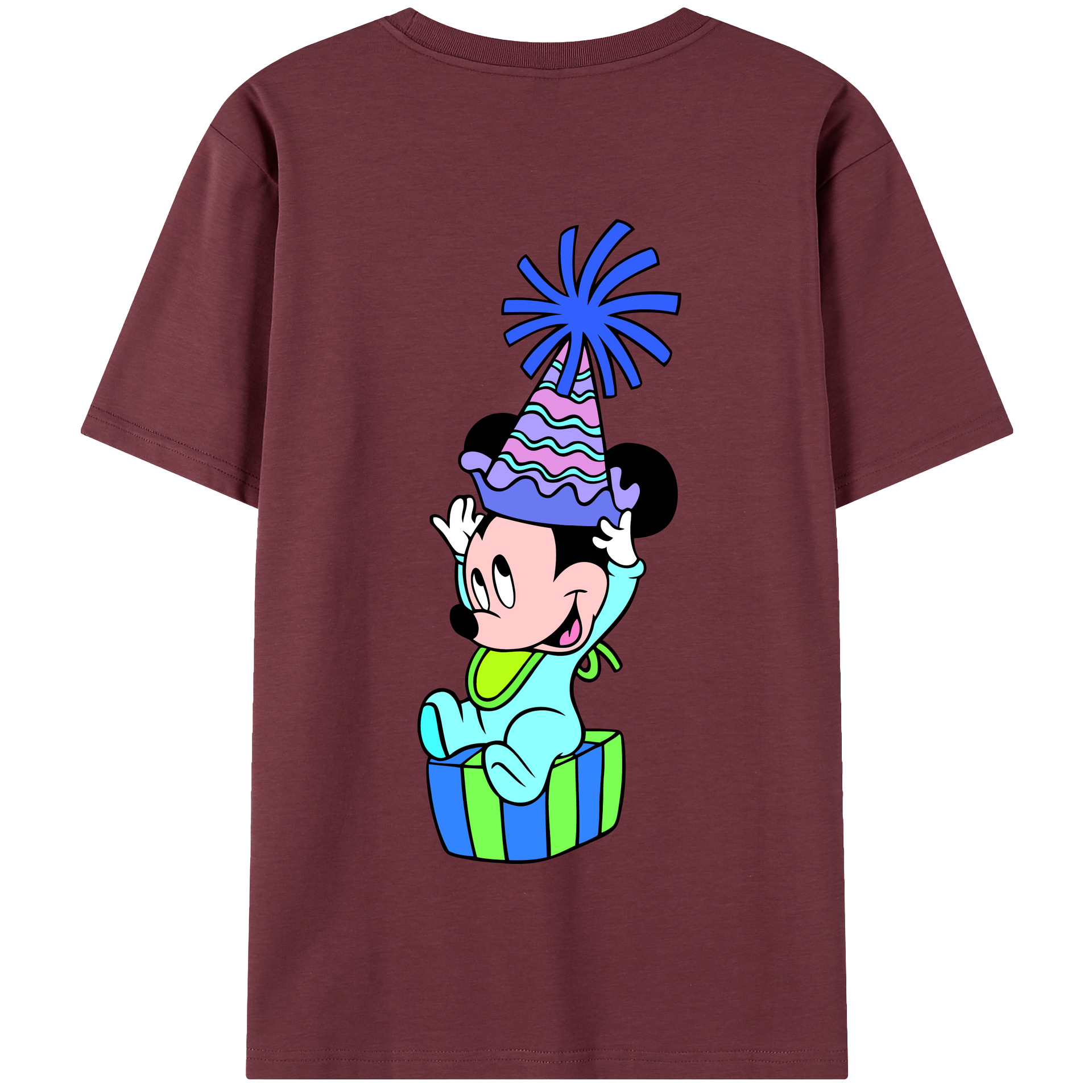 （画像用） ミッキーマウス Mickey Mouse 綿100％半袖Tシャツ（背面プリント）